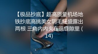 【极品抄底】超高质量机场地铁抄底高挑美女阴毛旺盛露出两根 三角内内夹在逼缝隙里 (14)