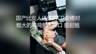 国产比女人还美的CD安德对粗大的鸡鸡爱不释口 挺起翘臀被后入