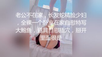 老公不在家，长发蛇精脸少妇，全裸一个卧室在家自慰特写大鲍鱼，道具自慰插穴，掰开里面很是