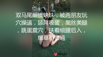 双马尾眼镜妹妹，被两朋友玩穴操逼，舔屌吸蛋，黑丝美腿，跳蛋震穴，扶着细腰后入，爆草小骚逼